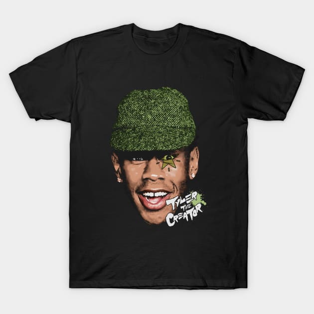 Tyler The Creator Big Face T-Shirt by Richard Michaud Art